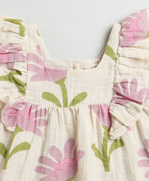 Sweetlime By AS Daisy Print Ruffle Organic Cotton Co - ord Set. - SLG - CO - ORD - 01161_0 - 3M