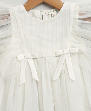 Sweetlime By AS Little Angel White Party Dress - White - 0 - 3 Months Girls Casual Dress