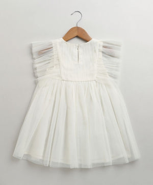 Sweetlime By AS Little Angel White Party Dress - White - 0 - 3 Months Girls Casual Dress