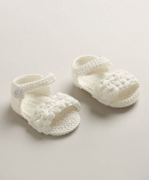 Sweetlime By AS Little Pearl Crochet Baby Booties – White (0–12 Months) - Free size Baby Booties