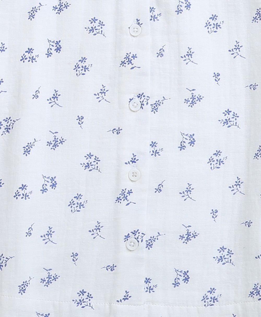 Sweetlime By AS Long Sleeves Blue Floral Printed Cotton Top. - SLG - BLS - 01055_2 - 3Y