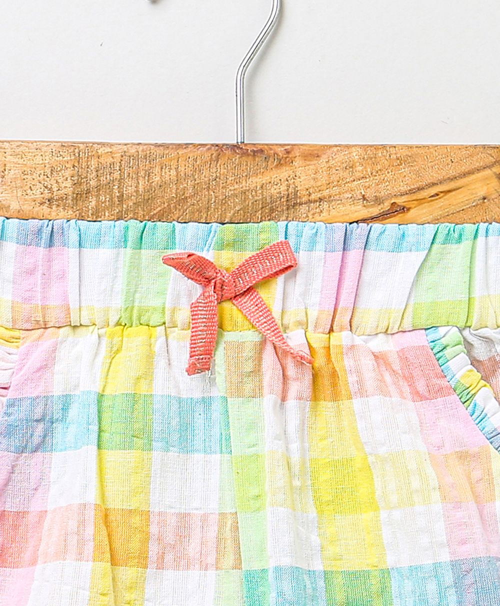 Sweetlime By AS Multi Colour Seersucker Checks shorts - Multi - SLG - SHORTS - 00389_3 - 6M