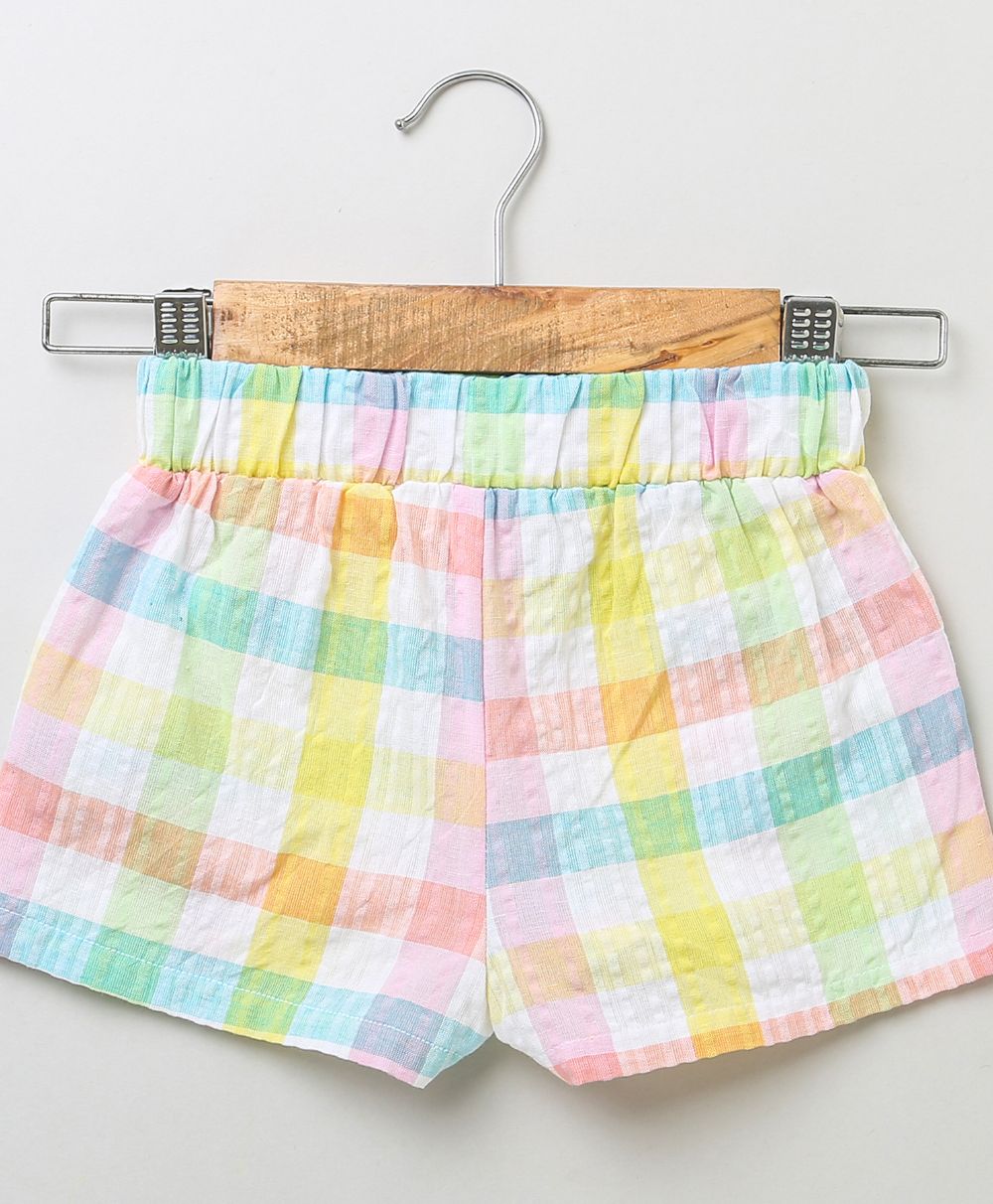 Sweetlime By AS Multi Colour Seersucker Checks shorts - Multi - SLG - SHORTS - 00389_3 - 6M