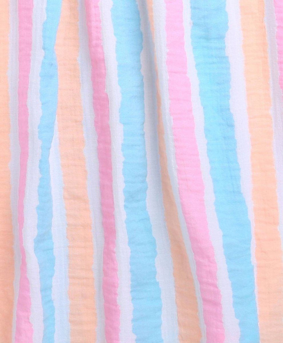 Sweetlime By AS Multicolored Striped Cotton A-line Dress - SLG-DRESS-01052_3-4Y