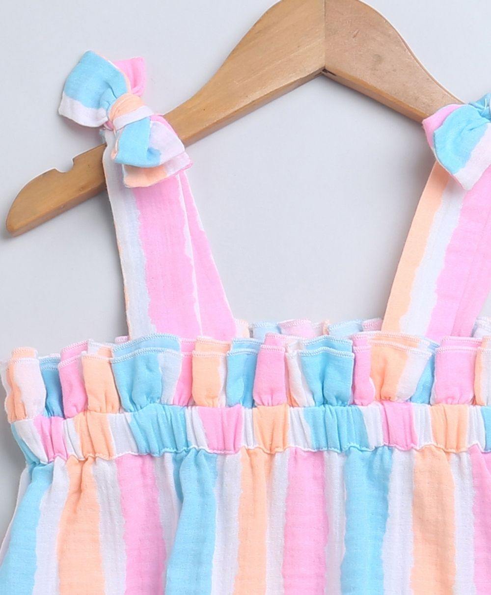 Sweetlime By AS Multicolored Striped Cotton Dress. - SLG - DRESS - 01051_3 - 4Y