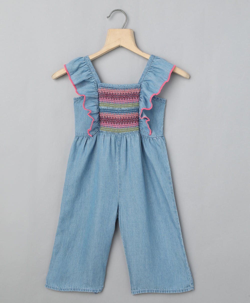 Sweetlime By AS Multicolour Smocked Dungaree. - SLG - JPS - 00116_3 - 6M