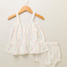 Sweetlime By As Organic Multi stripe Cotton Co-ord Set- Multi - SLG-Co-Ord-330_3-6M