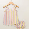 Sweetlime By As Organic Multi stripe Cotton Co-ord Set- Multi - SLG-Co-ord-01006_3-6M
