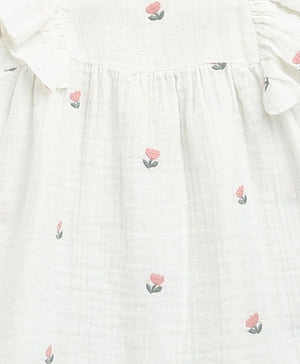 Sweetlime By AS Pink Floral Embroidery Ruffle Organic Cotton Co - ord Set - SLG - co - ord - 01193_0 - 6M