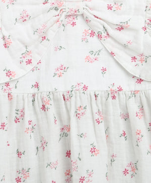 Sweetlime By AS Pink Floral Print Organic Cotton Co - ord Set - SLG - DRESS - 01199_3 - 6M