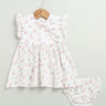 Sweetlime By AS Pink Floral Print Organic Cotton Co - ord Set - SLG - DRESS - 01199_3 - 6M