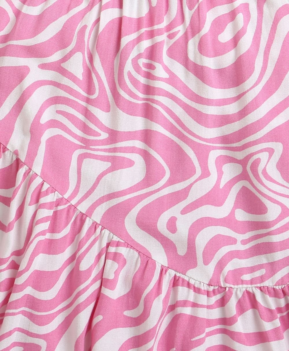 Sweetlime By AS Pink & White Wavy Striped Dress - SLG - DRESS - 01163_2 - 3Y
