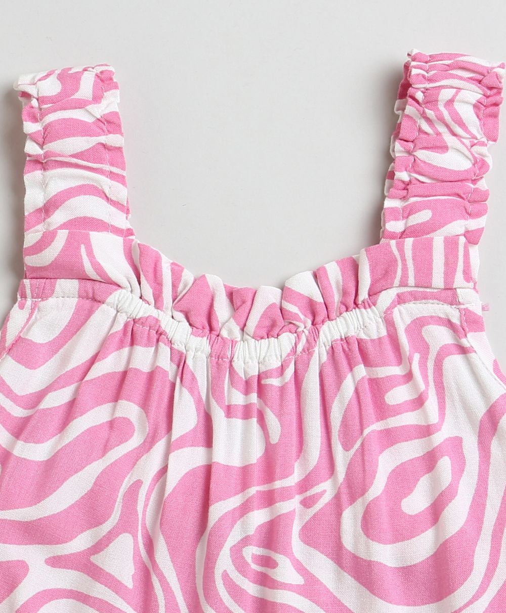 Sweetlime By AS Pink & White Wavy Striped Dress - SLG - DRESS - 01163_2 - 3Y