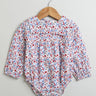 Sweetlime By AS Red & Blue Floral Print Organic Cotton Bodysuit - SLG - JPS - 01160_0 - 3M