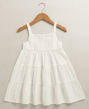 Sweetlime By AS Snowdrop Sweetheart Organic Cotton Dress – White - 3 - 6 Month Girls Casual Dress