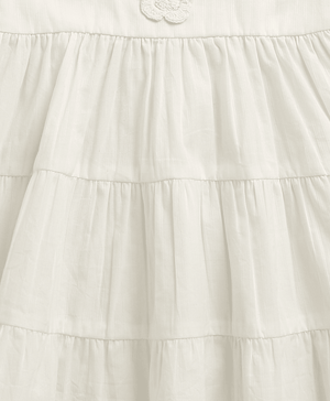 Sweetlime By AS Snowdrop Sweetheart Organic Cotton Dress – White - 3 - 6 Month Girls Casual Dress