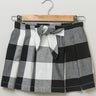 Sweetlime By AS White and Black Checkered Skirt Cum Shorts. - SLG-Skirt-01023_3-4 Y