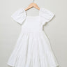 Sweetlime By AS White Ruffled Cotton Dress. - SLG-DRESS-01032_3-4Y