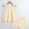 Sweetlime By As Yarn Dyed Cotton Lurex Yellow Striped Luxrex Co - ord Set - SLG - CO - ORD - 01062_9 - 12M