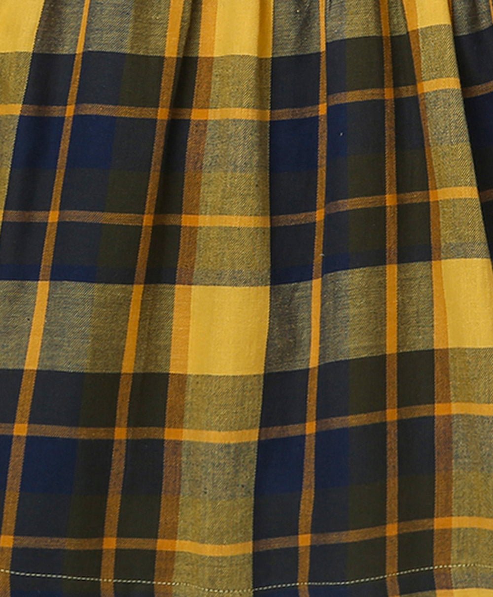 Sweetlime By AS Yellow Long Sleeves Plaid Flannel Dress. - SLG - DRESS - 01019_9 - 12M