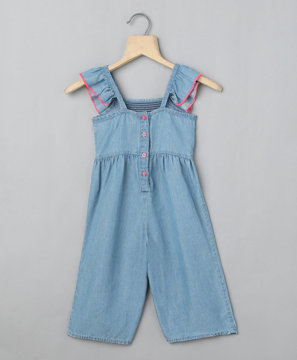 Sweetlime By AS Multicolour Smocked Dungaree.