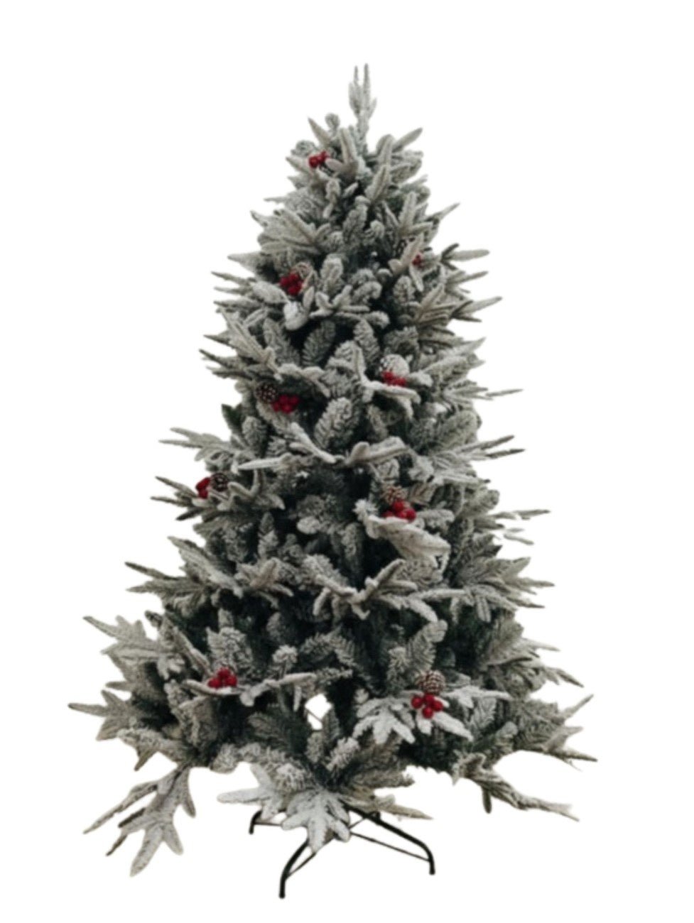 SWEN 6 feet NIVA christmas tree with red cherries, pine cones and frosting - Christmas Tree