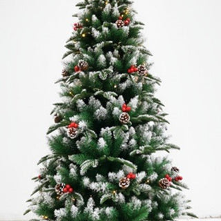 SWEN 6 feet NORTHLIGHT flocked christmas tree pinecones and cherries - Christmas Tree