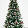 SWEN 6 feet NORTHLIGHT flocked christmas tree pinecones and cherries - Christmas Tree