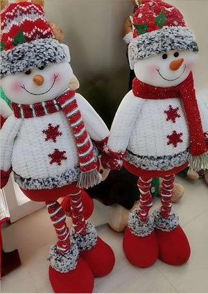 SWEN ALORA, Pack of 2 Cozy Plush Snowman Figures - Christmas Decor