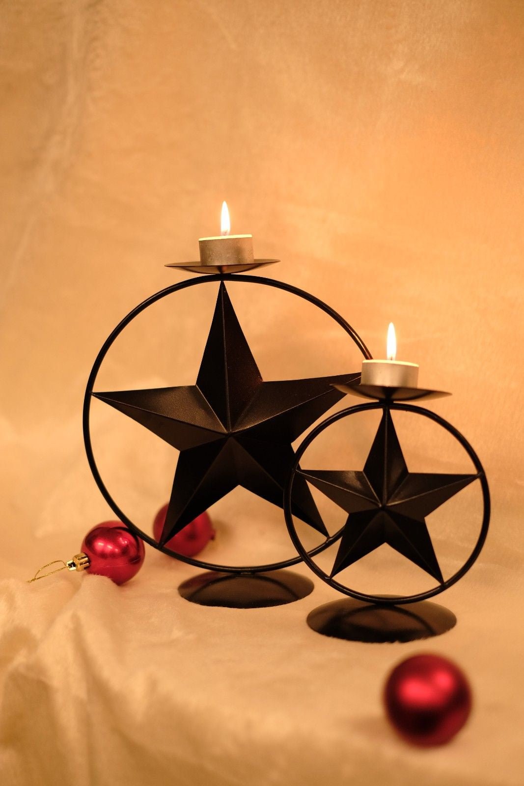 Swen CLARA, pack of 2 Star Ring Tealight Holders by SWEN - Candle stand