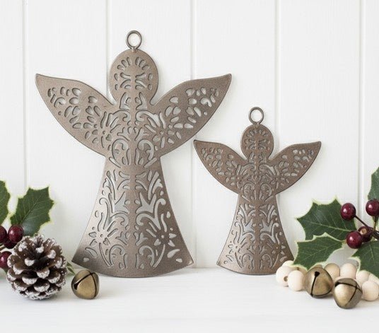 SWEN ELENA, pack of 2 Filigree Peace Angel Christmas Tree Ornaments - Tree ornament