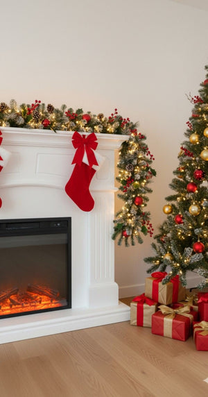 SWEN EVERMERE, the Luxury Flocked Pine Garland - Christmas Decor