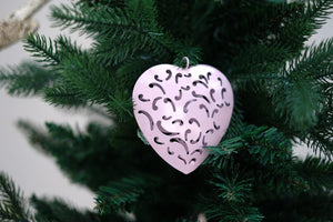 SWEN FLORIN, pack of 3 metal Christmas tree ornaments - Star, Snow flake, Heart - Tree ornament