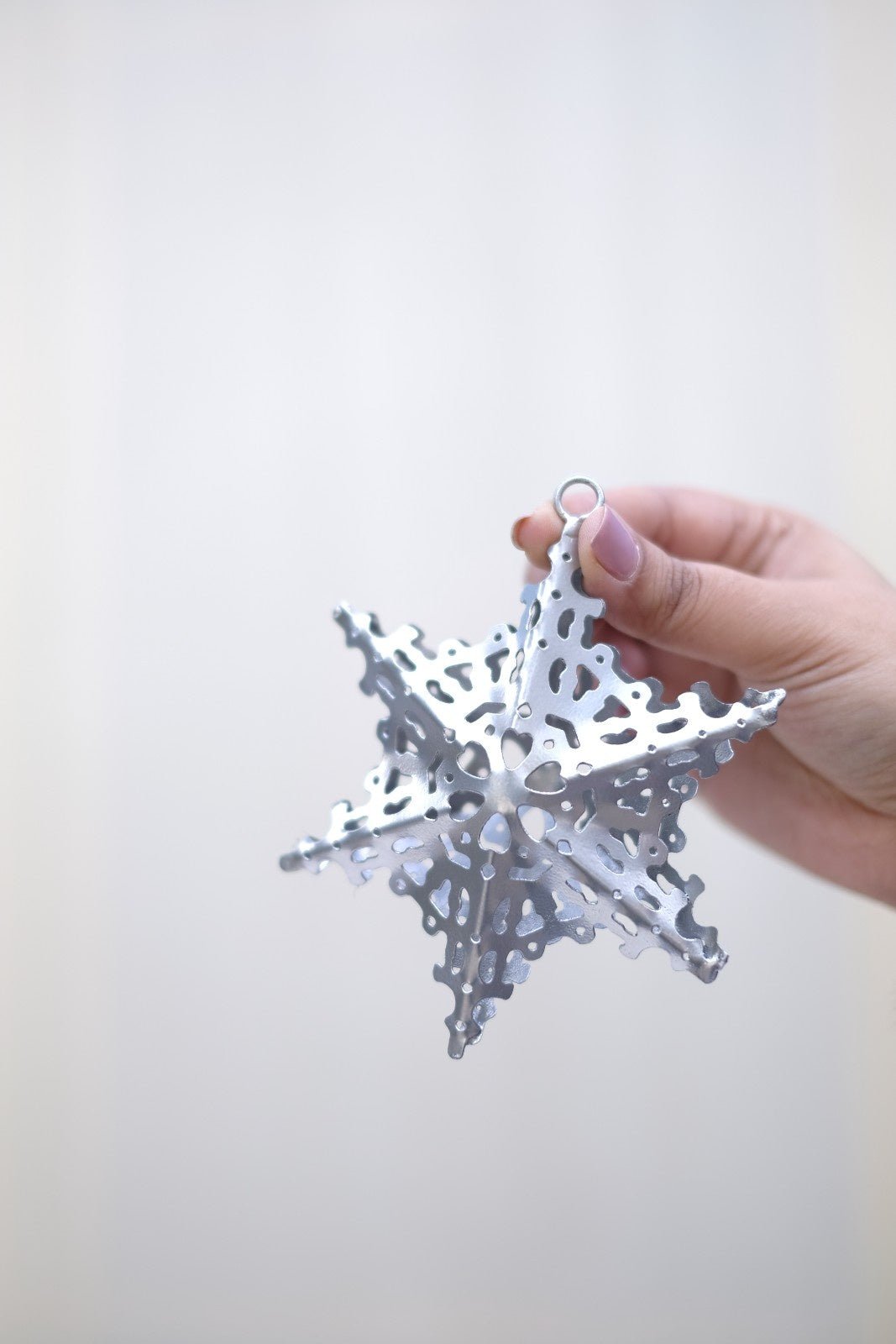 SWEN FLORIN, pack of 3 metal Christmas tree ornaments - Star, Snow flake, Heart - Tree ornament