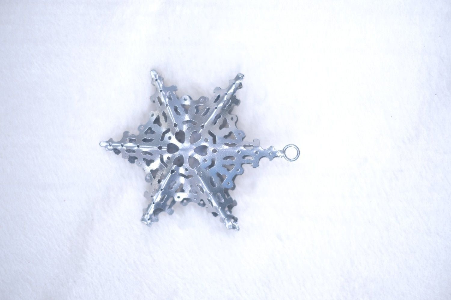 SWEN FLORIN, pack of 3 metal Christmas tree ornaments - Star, Snow flake, Heart - Tree ornament