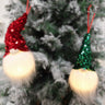 Swen GNOMO, pack of 2 Sparkling Sequin Gnome Figure ornaments - Christmas Decor