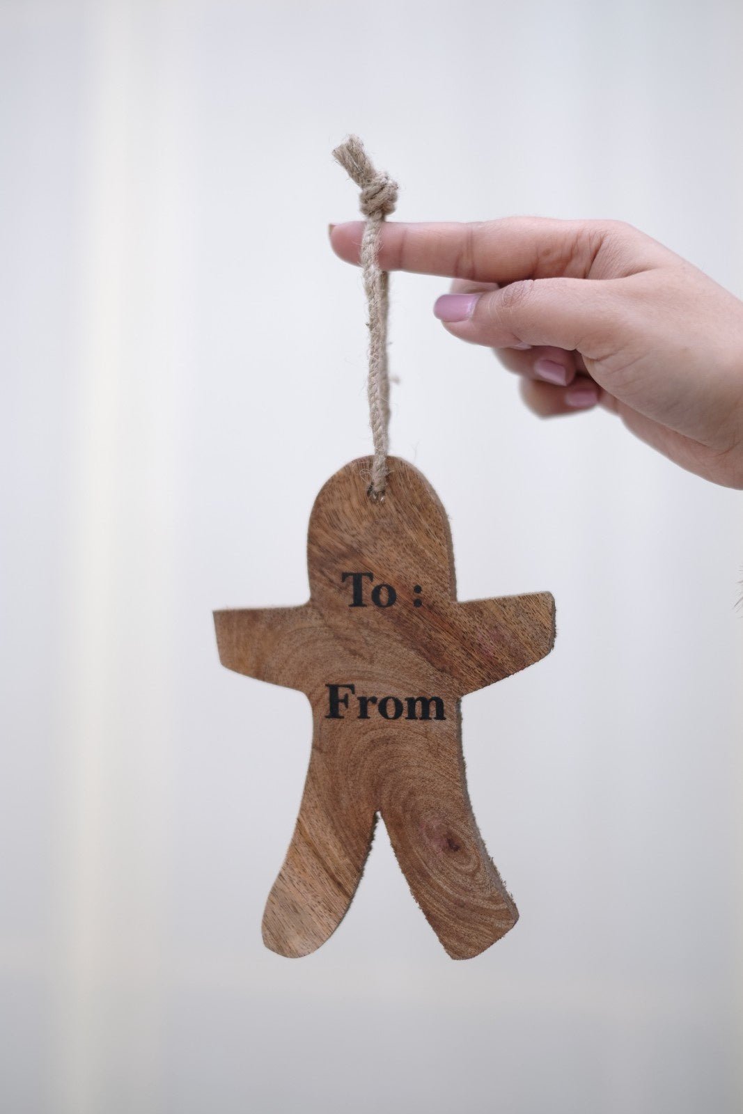 SWEN HERMES, Pack of 4 Wooden Christmas Tree Ornaments - Star, Tree, Candyman, Santa - Tree ornament