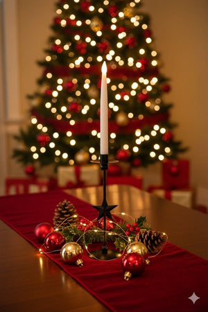 Swen MADALINA, tall midnight Star Taper Candle Holder by SWEN - Candle holder