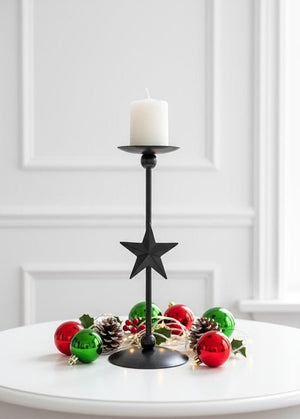 Swen MADALINA, tall midnight Star Taper Candle Holder by SWEN - Candle holder