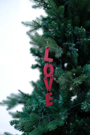 Swen NADIA, Pack of 3 festive Christmas Tree word ornaments by SWEN - Tree ornament