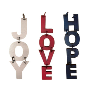 Swen NADIA, Pack of 3 festive Christmas Tree word ornaments by SWEN - Tree ornament