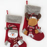 Swen OAKLEY, Pack of 2 Plush Character Christmas Stockings - Snowman stocking (red), Reindeer stocking (red) - Christmas Stockings