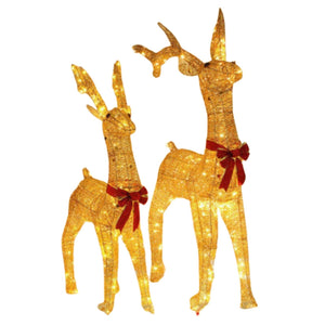 SWEN Rudolph, Shimmering Gold LED Reindeer Decoration - Christmas Decor