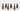 Swen SELENE, pack of 6 premium red and gold miniature bottle brush trees - Christmas Tree