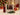 Swen SELENE, pack of 6 premium red and gold miniature bottle brush trees - Christmas Tree