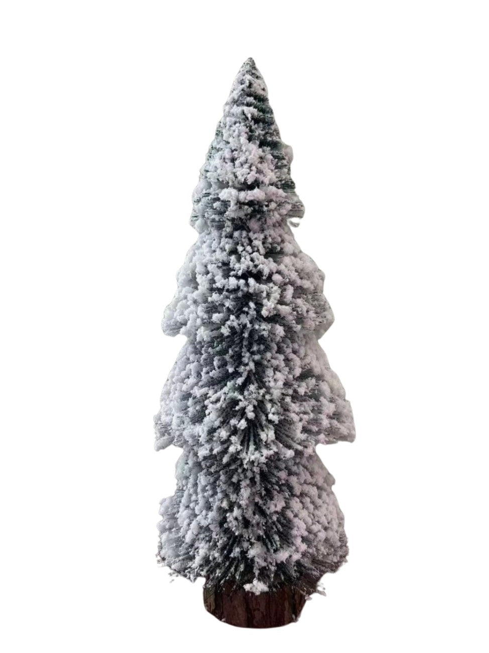 SWEN SILVERLY tabletop christmas tree with frosting and woodden base, pack of 3 - Christmas Tree