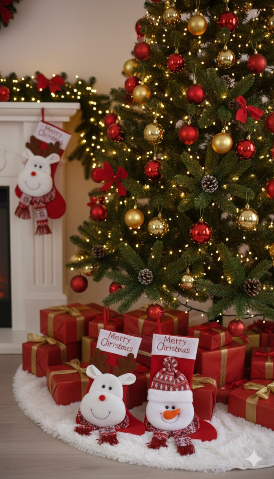 Swen VIONNE, Pack of 2 Whimsical Character Holiday Stockings - Christmas Stockings