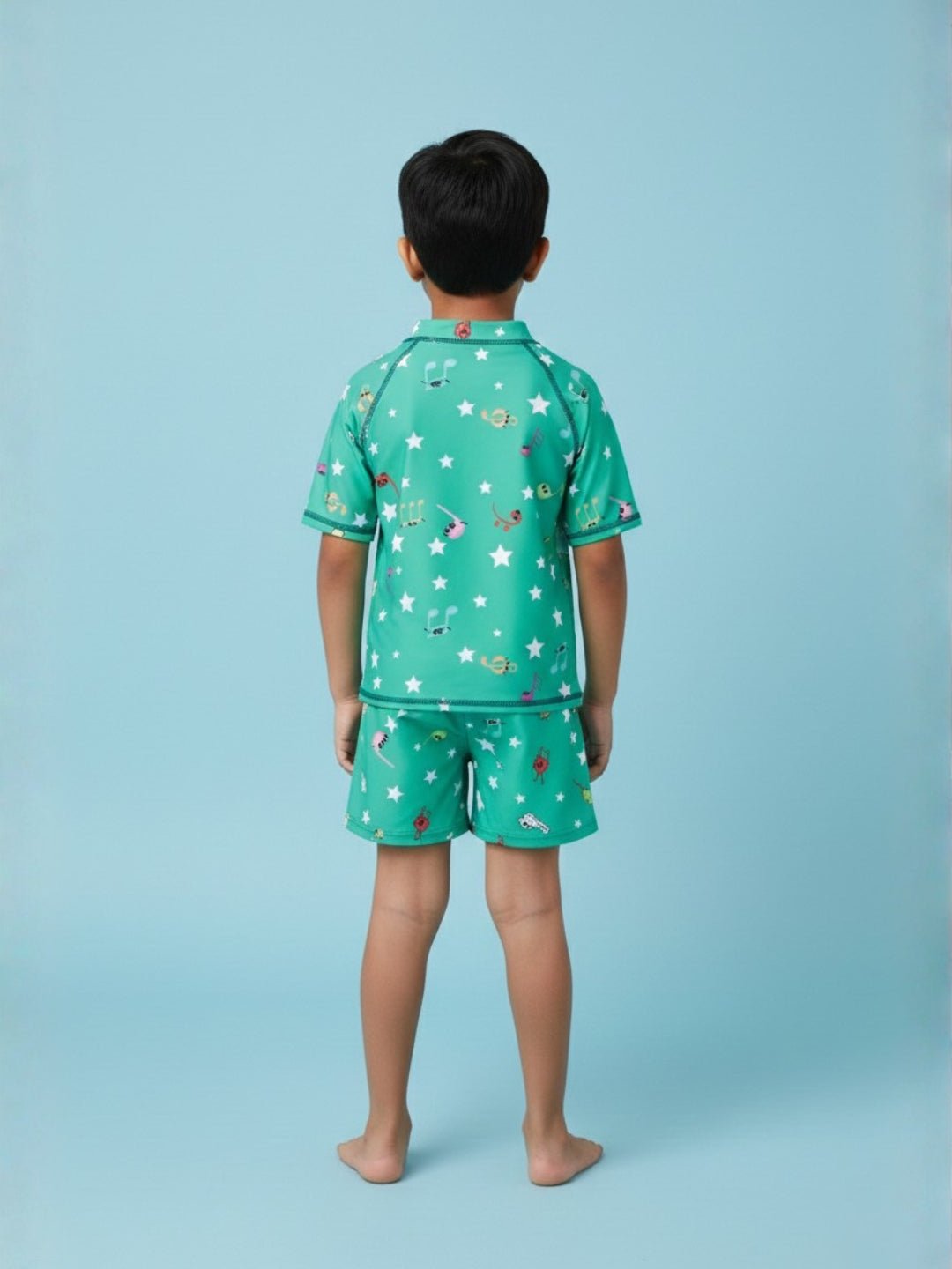 T - Rex Tune Boys T-shirt And Short Swim Set - 3 - 4 Years Kids Swimwear