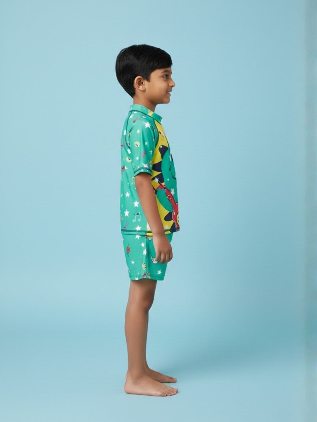 T - Rex Tune Boys T-shirt And Short Swim Set - 3 - 4 Years Kids Swimwear