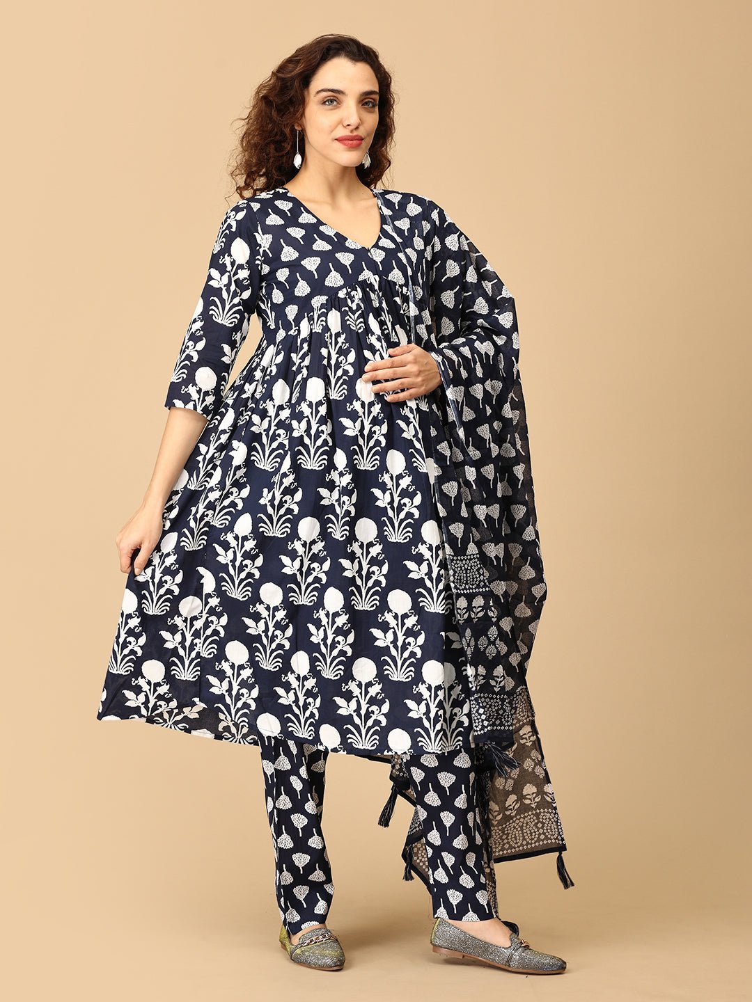 Taal Tarang Maternity and Nursing Kurta Set With Dupatta - MEW - SK - TALTR - S